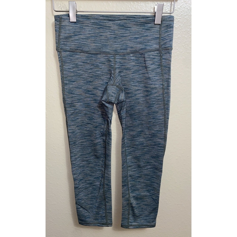 ATHLETA Energy Chaturanga Capri Leggings 722061 Space Dye Green XS Yoga